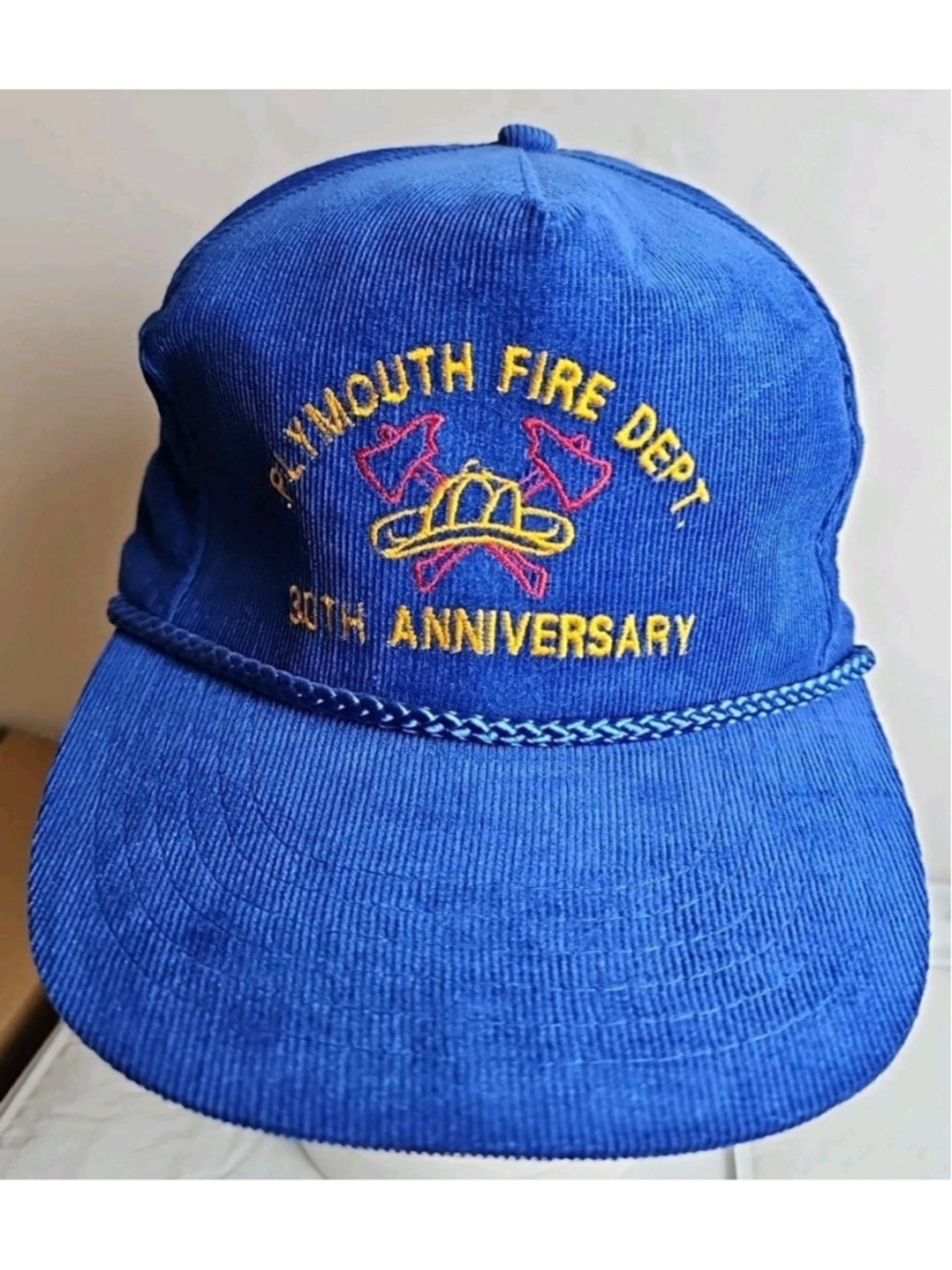 Plymouth Fire Department 30th Anniversary Hat Snapback Adjustable Blue New Tags